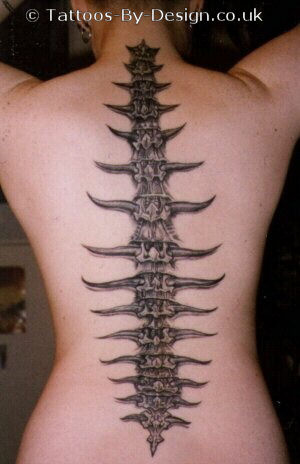flower tattoos on spine. back tattoos-spine tattoos