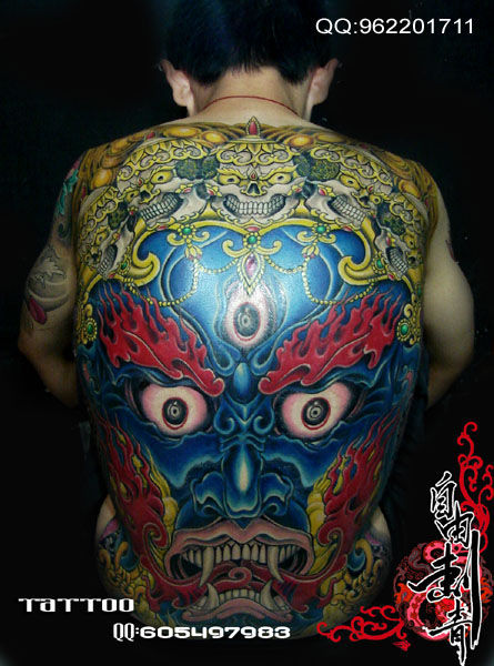 full back tattoos women. Full back tattoo design