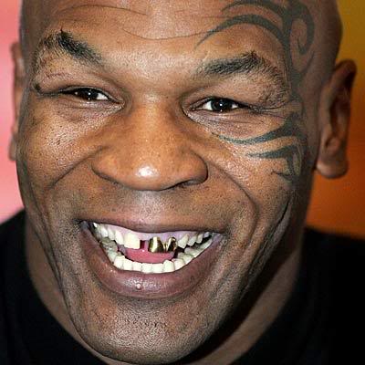 Mike Tyson tribal famous face tattoo.
