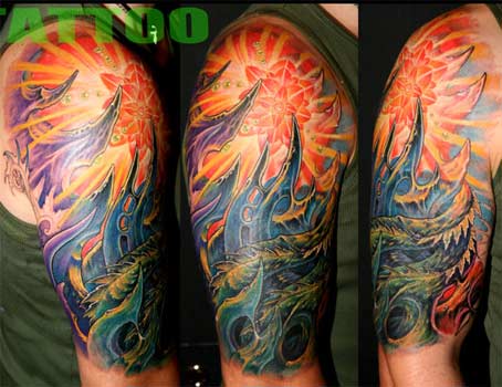 chinese dragon tattoo sleeve. Half Sleeve Tattoos