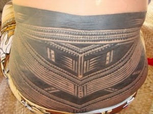 Lower Back Traditional Samoan Tattoo Design